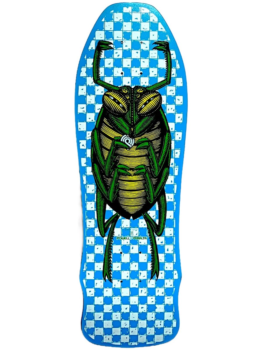 Mint 1987 Powell Peralta Blue Checkerboard Bug Team Skateboard