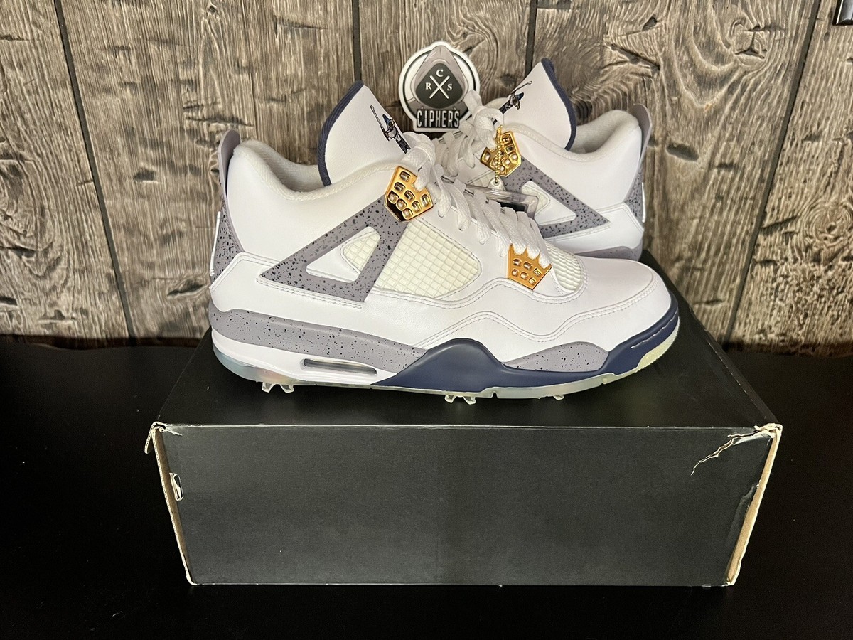 Brand New Size 10 - Jordan 4 x Eastside Golf White/Midnight Navy
