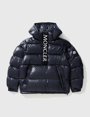 NEW Moncler Men's Men's Maury Logo Hooded Jacket in Navy Size 1