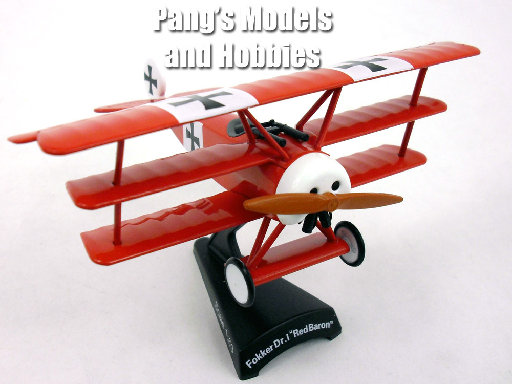 Fokker DR.1 DR.I Red Baron Triplane 1/63 Scale Diecast Model