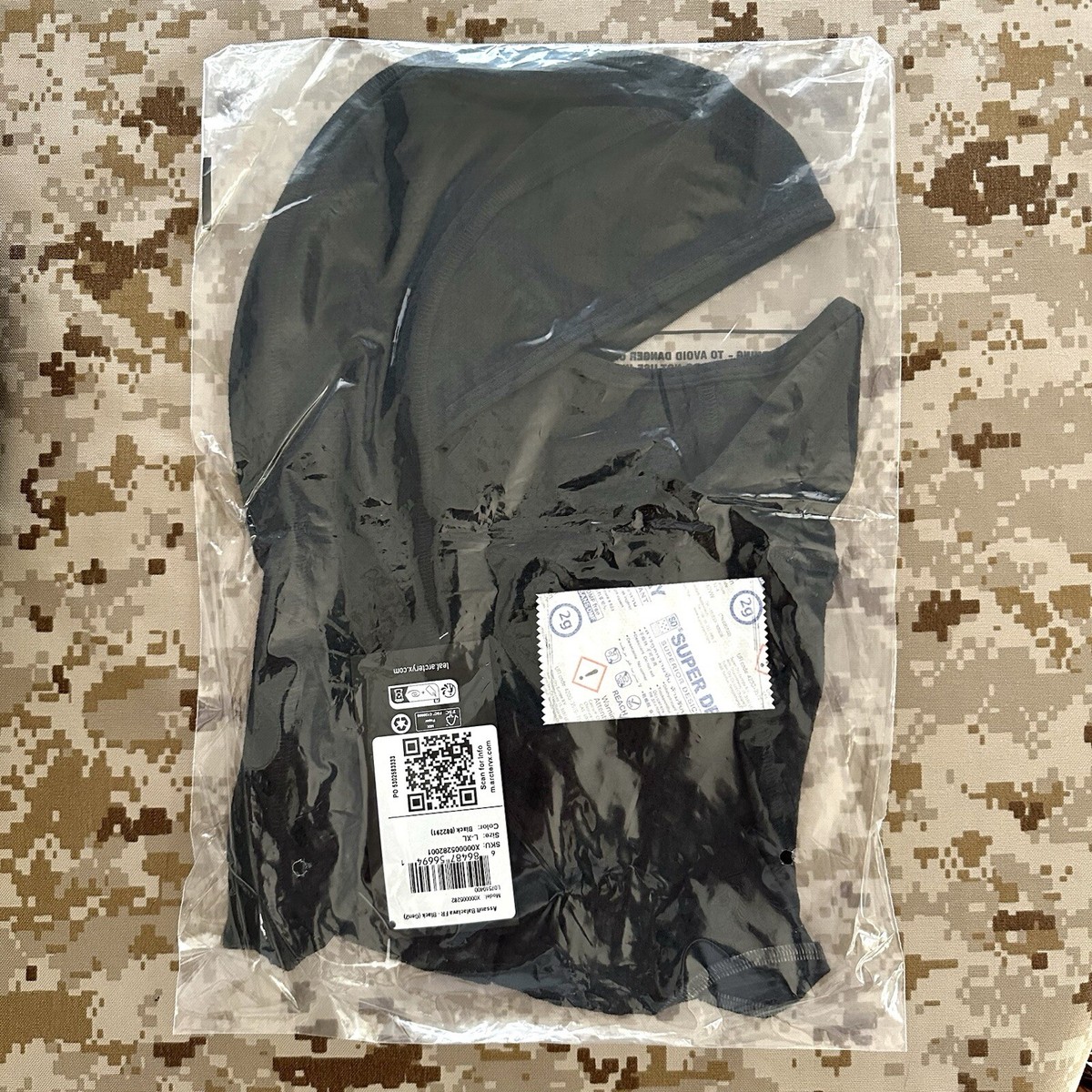 Arc'teryx LEAF Assault Balaclava FR Gen 2 LARGE/EXTRA LARGE BLACK