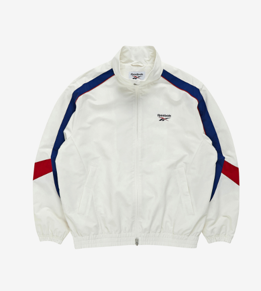 Reebok Legend Warm-Up Windbreaker Off White REJU5EJ13OW | eBay