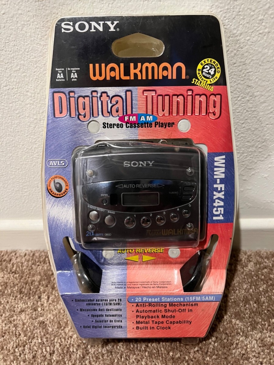 VINTAGE SONY WALKMAN PERSONAL CASSETTE PLAYER WM-FX 451 NEW | eBay