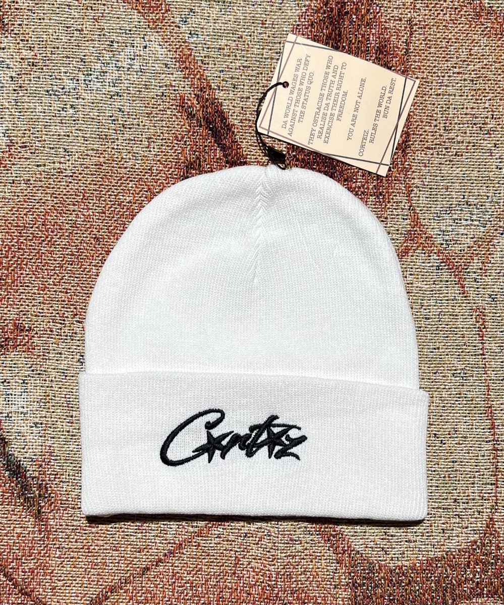 Corteiz Folded Allstarz Beanie White Brand New | eBay