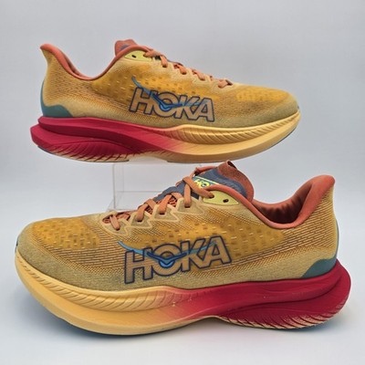 Hoka One Mach 6 Shoes Men Size 13 D Orange Lightweight Running