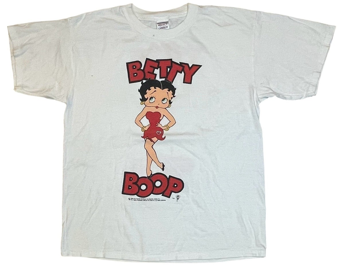 Vintage Betty Boop T Shirt size L Black Front Back 1996 King