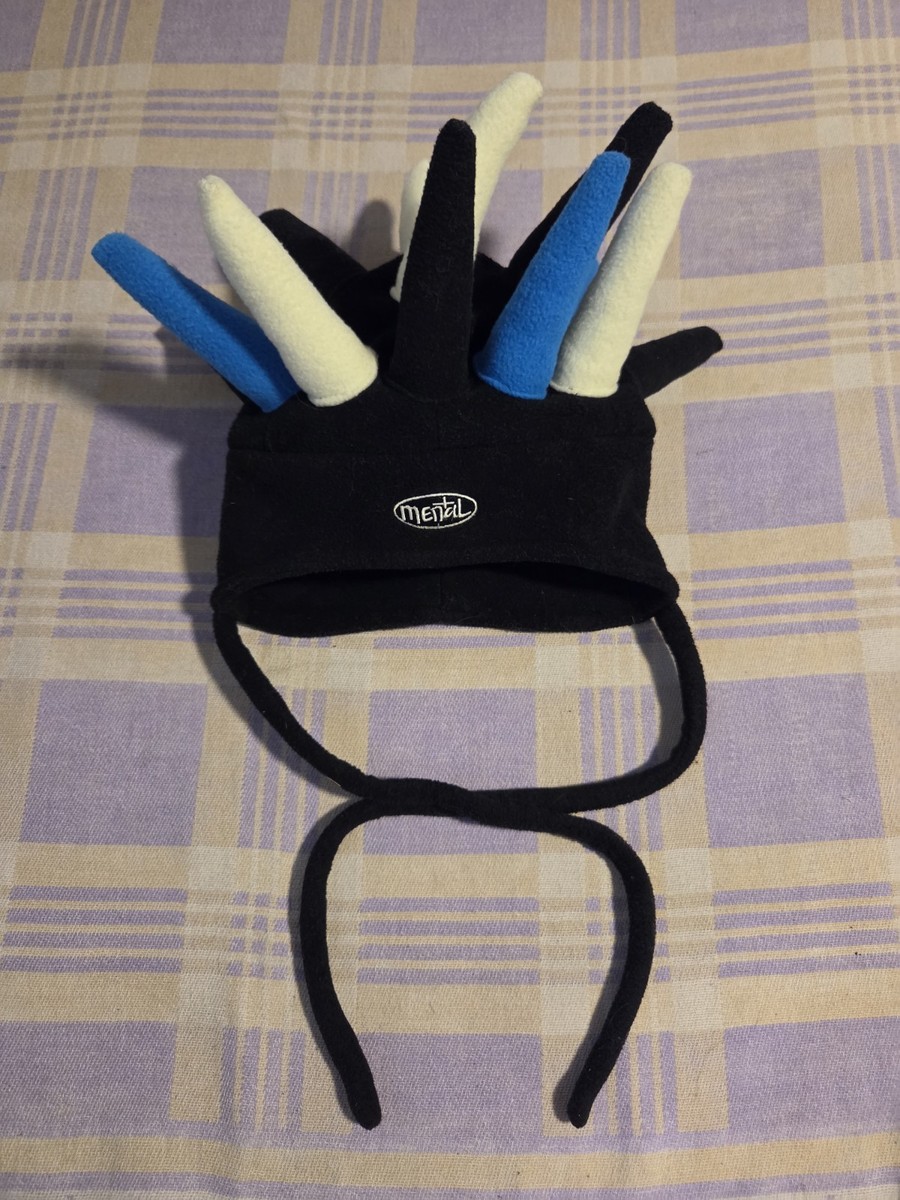 Vintage 90s Y2k MENTAL HEADGEAR Ski Snowboarding Hat Multi Color