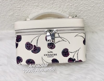 NWT Coach Cosmetic Case With Cherry Print 🍒 Chalk Multi CDC13 | eBay