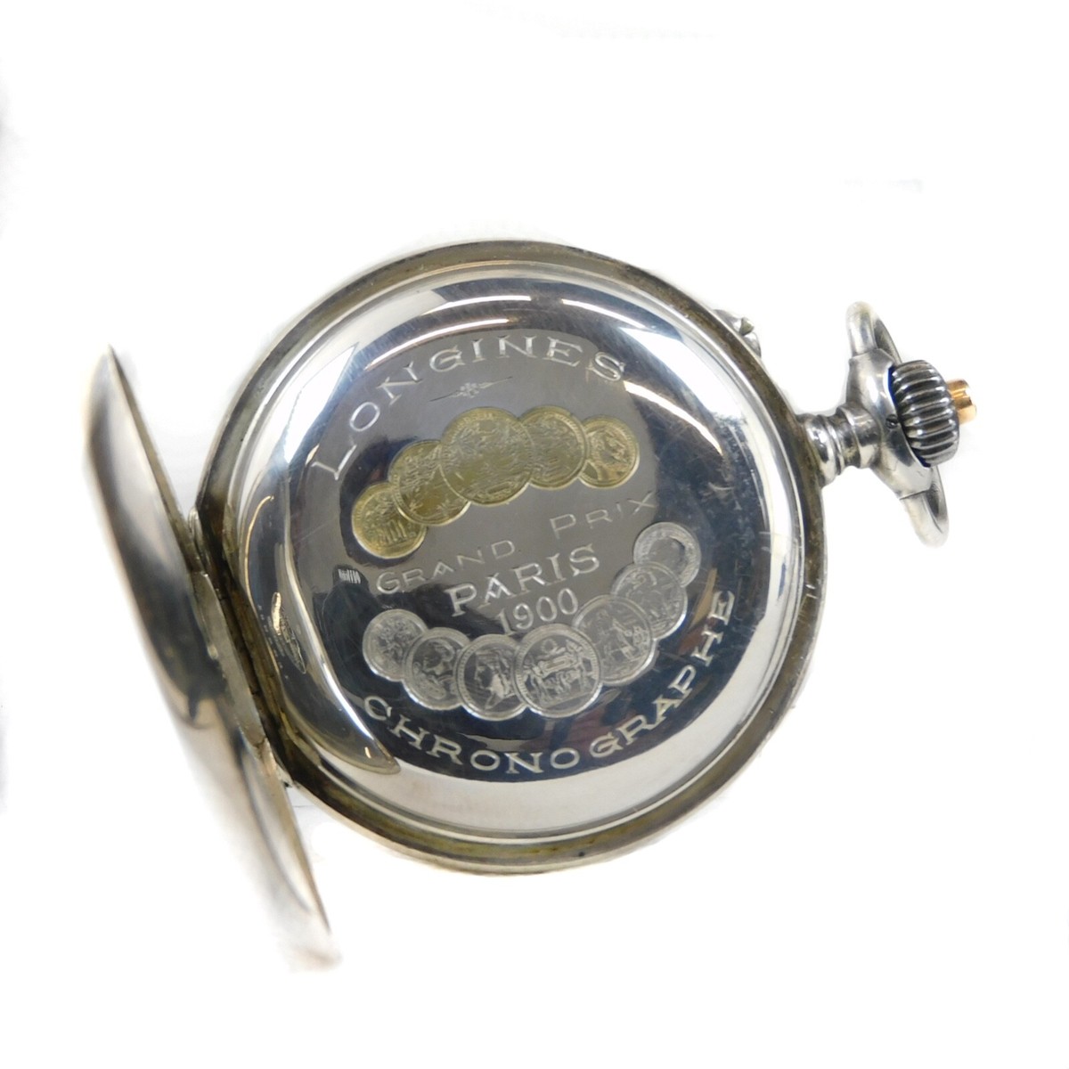 Longines Grand Prix Paris 1900 Chronographe Silver Pocket Watch | eBay