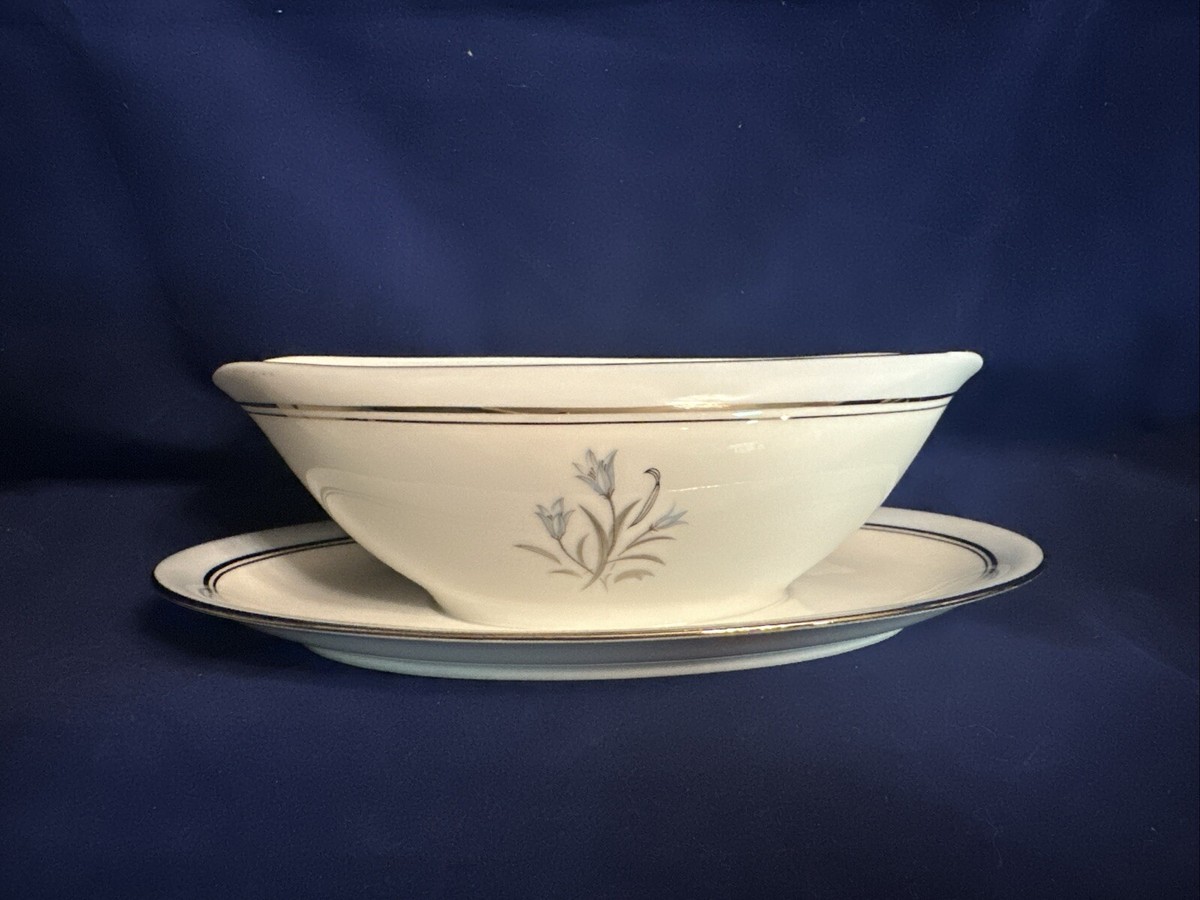Noritake “BLUEBELL” Oval Gravy Bowl w/ Base #5558 Fine China Japan