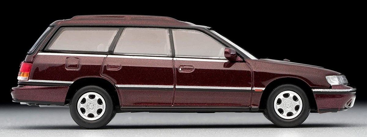 TomyTEC 307822 1/64 Subaru Legacy Touring Wagon GT, Dunkelrot Die