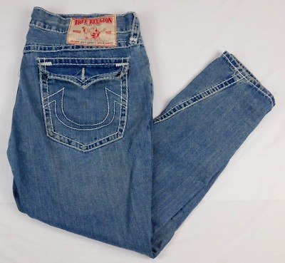 True Religion Joey Super T Blue Denim Jeans Row 42 Seat 33 W 45 L