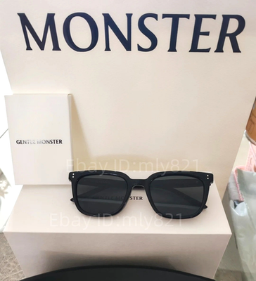 GentleMonster Days Day 01 Sunglasses Black Frame Black Lenses | eBay
