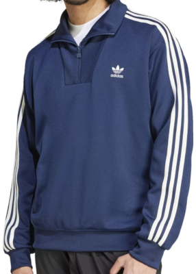 NEW Adidas Funnel Neck Track Top 1/4 Zip Night Indigo Pullover