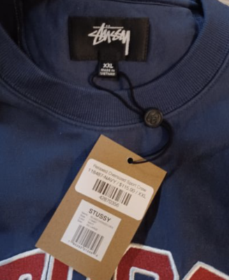 Stussy Relaxed Oversized Stussy Sport Graphic Crew Navy | eBay