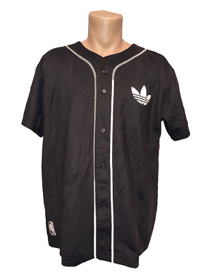 Adidas Originals Shirt NBA Jacket Mens Button Top Brooklyn Nets 67