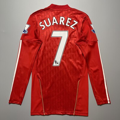 LIVERPOOL ADIDAS TECHFIT 2011/2012 SOCCER HOME JERSEY #7 SUAREZ