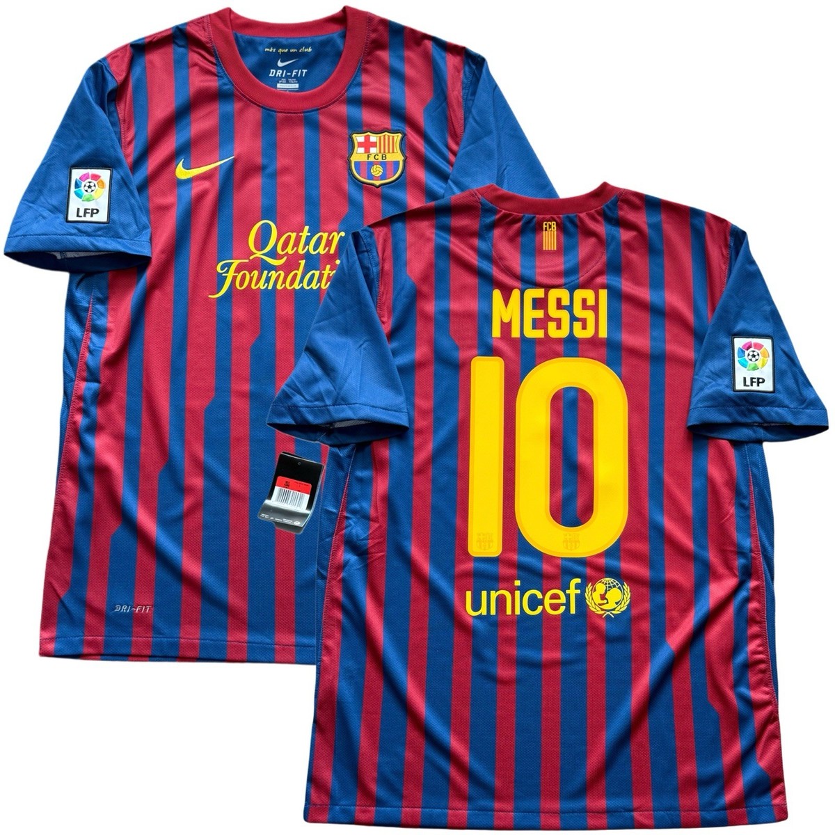 2011/12 Barcelona Home Jersey #10 Messi Large Nike Short Sleeve