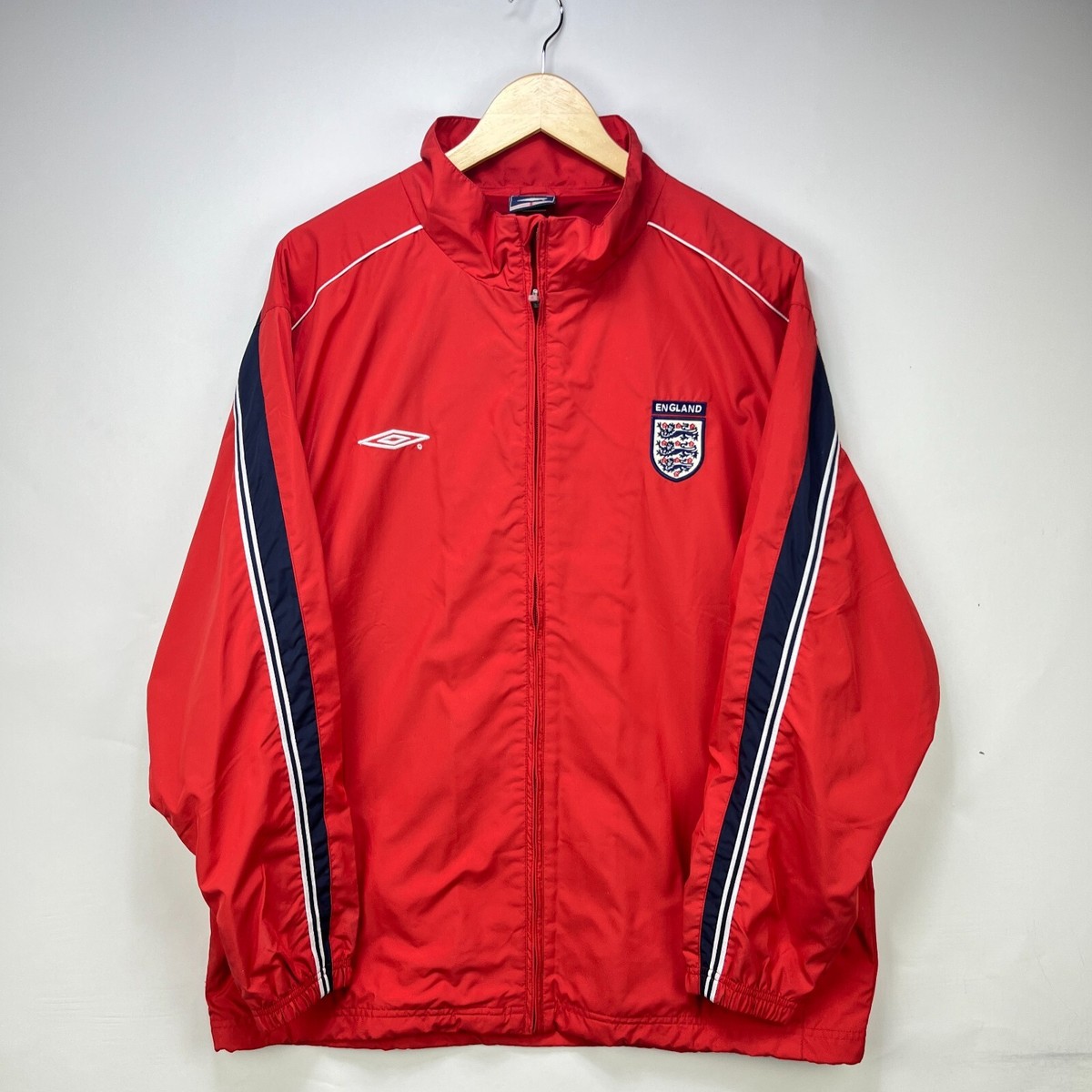 Vintage Umbro England Football Windbreaker Track Jacket Medium | eBay