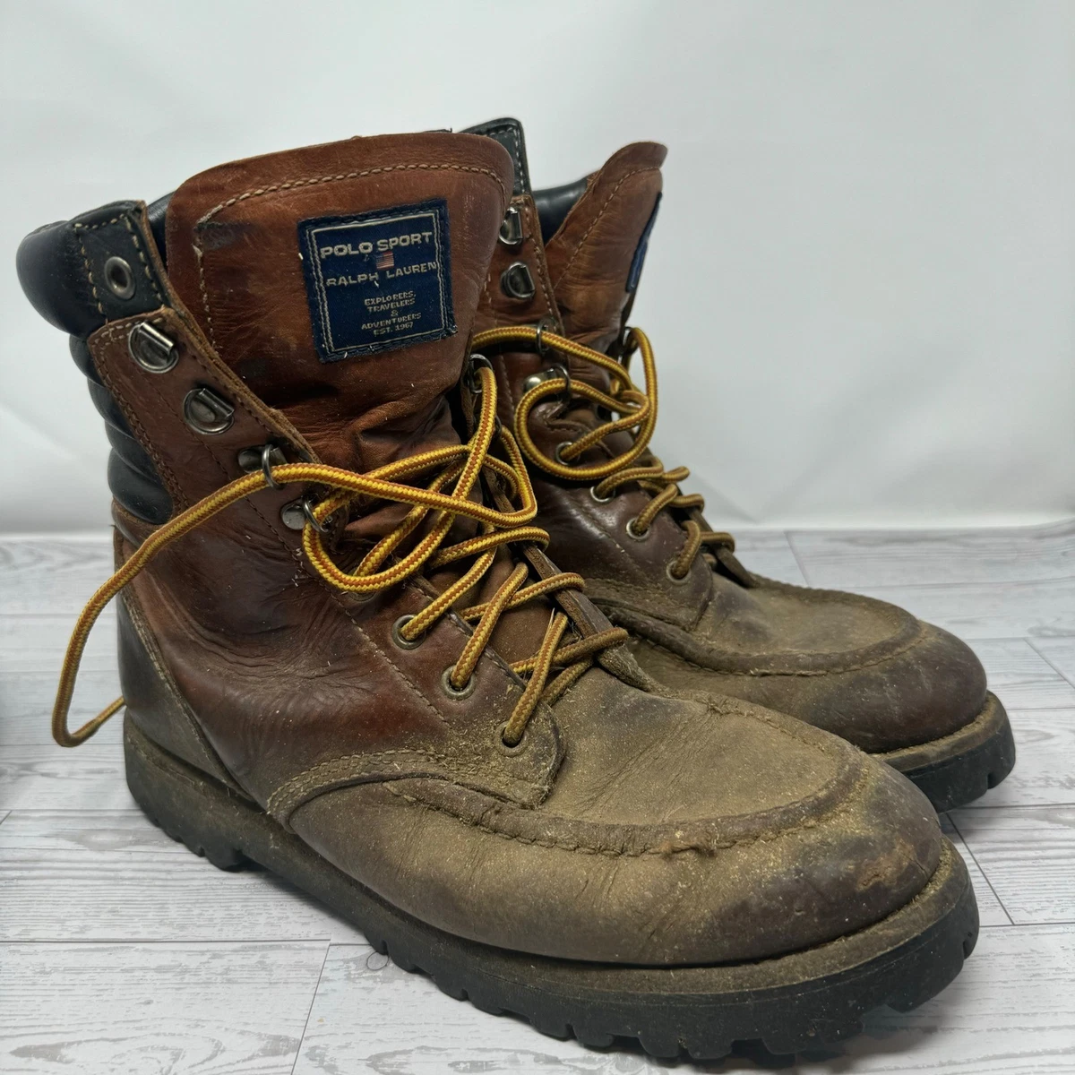 靴 90's POLO SPORT brown leather boots Polo Ralph Lauren | Shoes