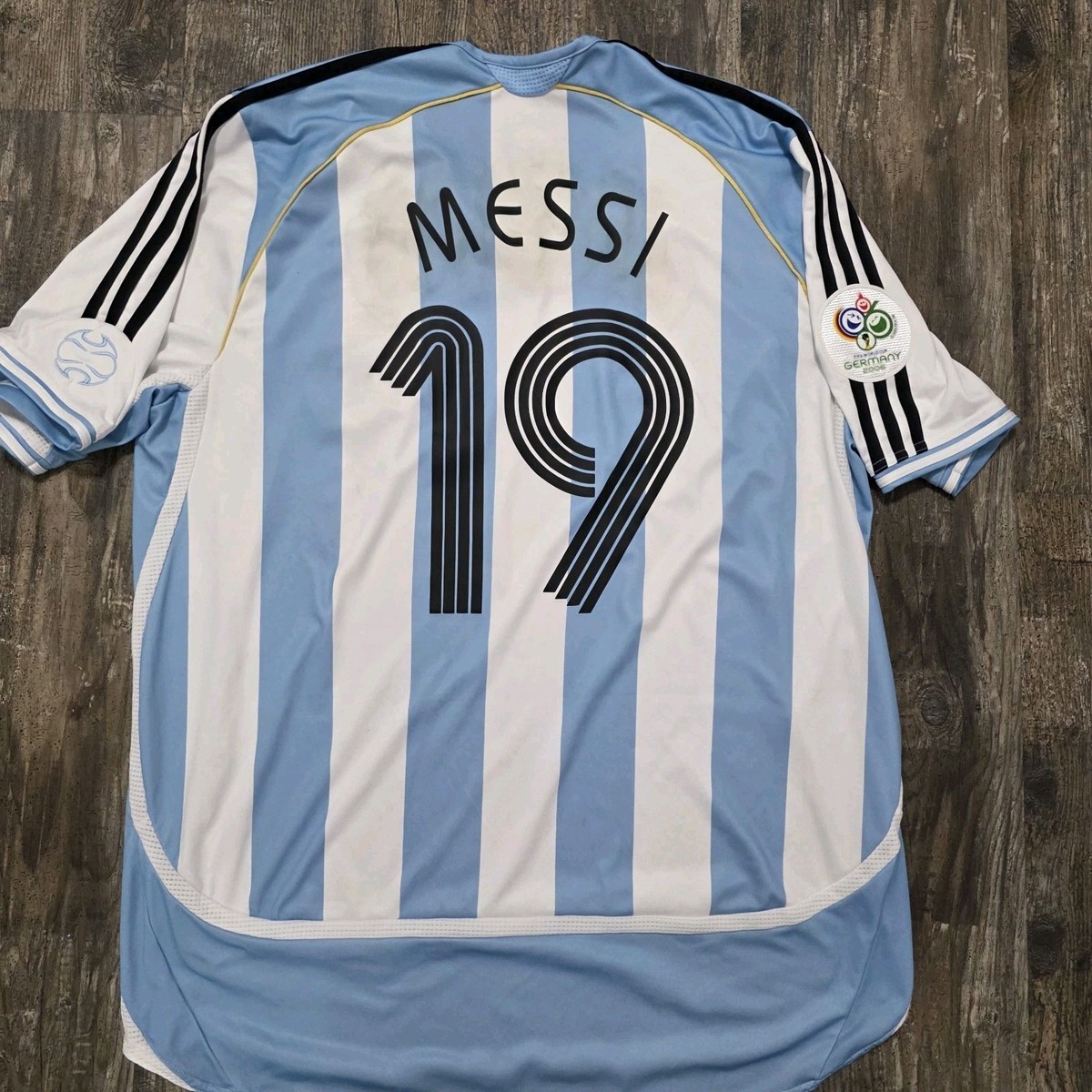 2006 Adidas Argentina Home Soccer Jersey Lionel Messi Men XL 7/10