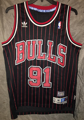 100% Authentic Dennis Rodman Adidas Chicago Bulls Away Jersey