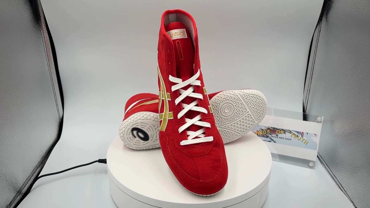 Asics Wrestling Shoes 1083A001 EX-EO special order red x gold