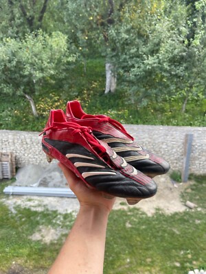 2005 adidas predator absolute xtrx sg black/red rare football