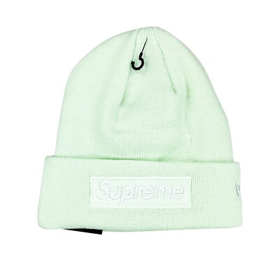 Supreme x New Era FW23 Box Logo Beanie Light Green | eBay