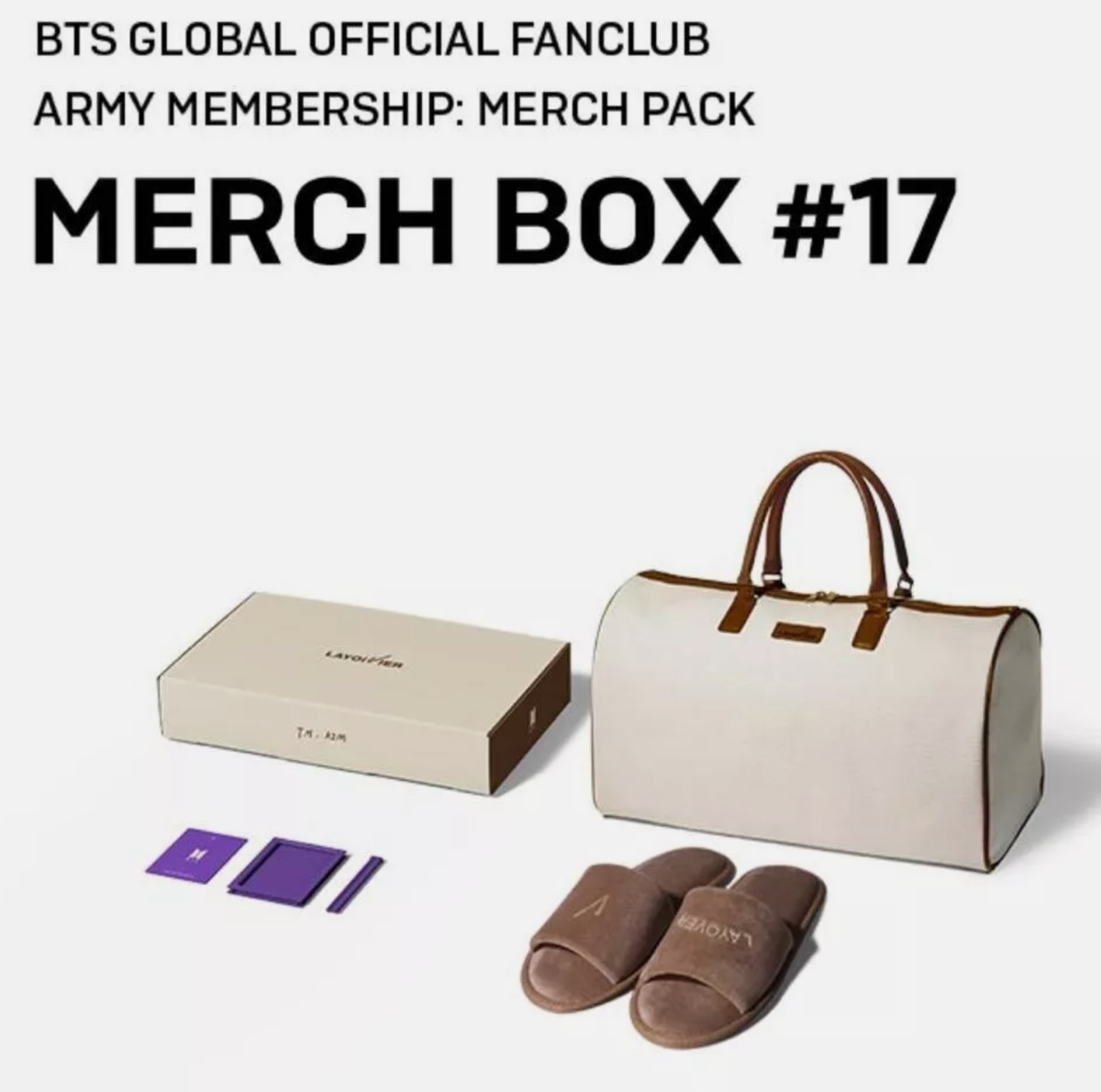 FULL SET BTS MERCH BOX #17 ARMY Official Membership V Layover