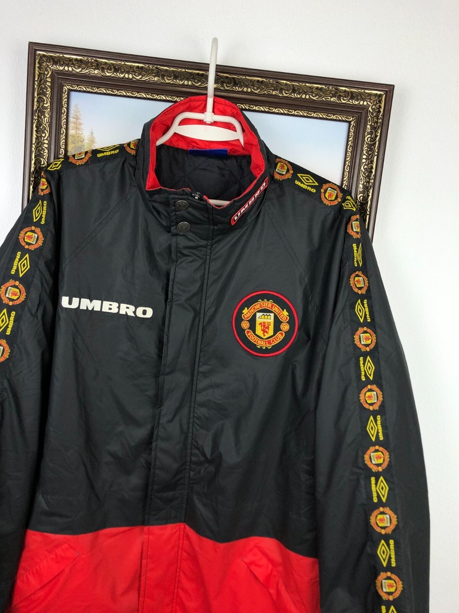 Vintage 90's Umbro Manchester United Football Jacket Soccer Bomber
