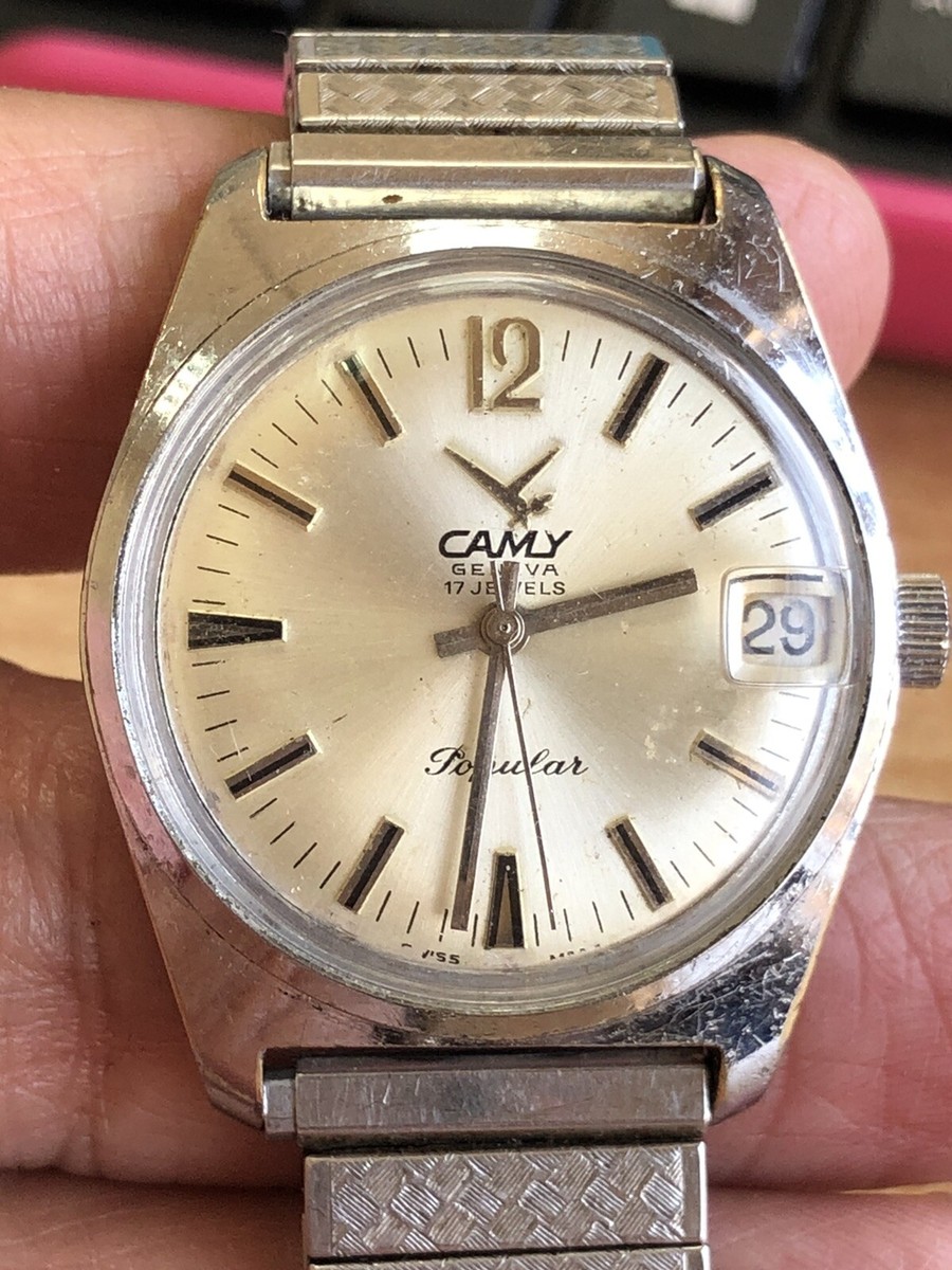 Vintage Rare Camy Geneve SS / Hand Wind Watch 31 M Men R20 | eBay
