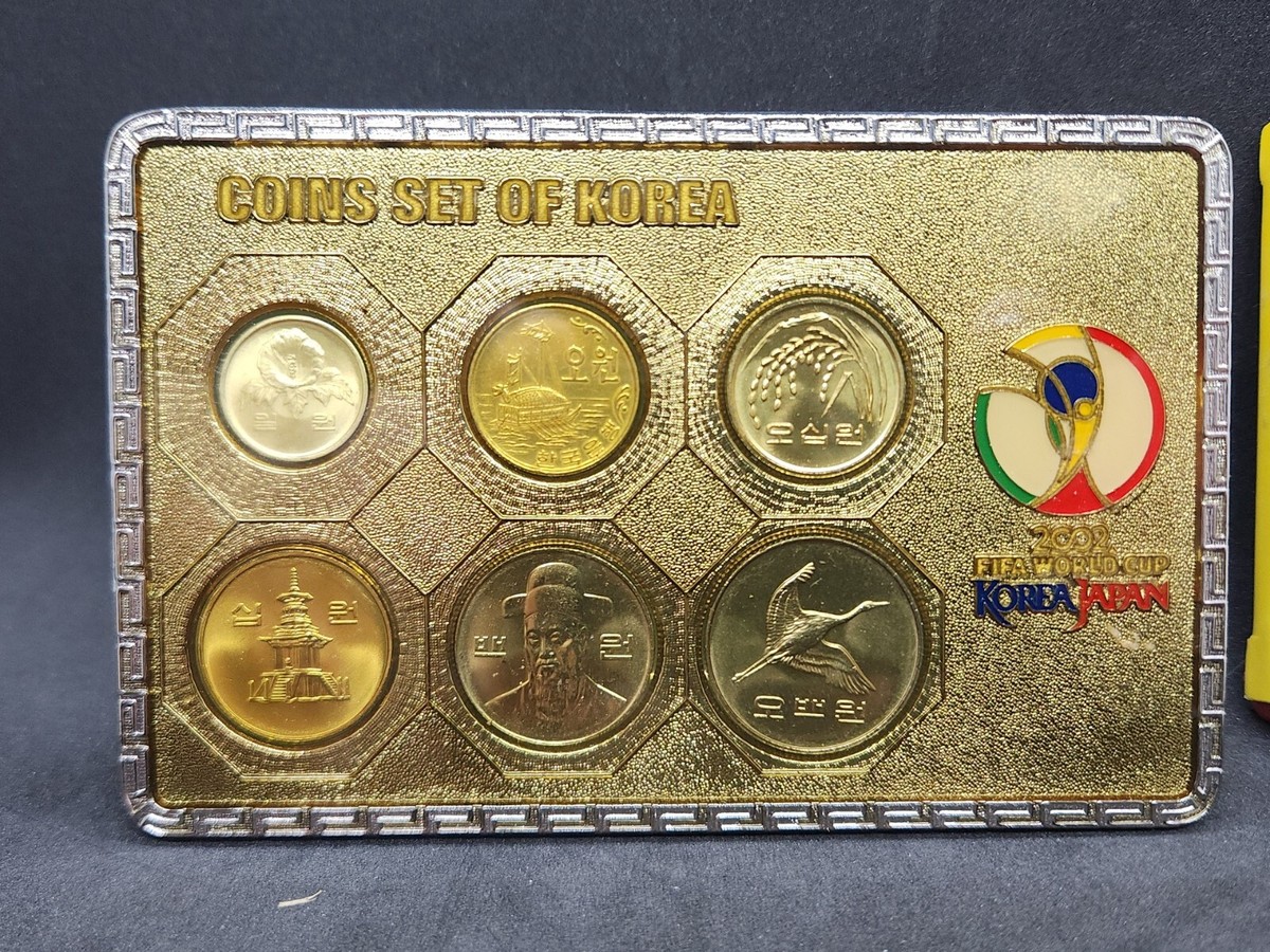 2002 FIFA WORLD CUP Korea Japan Uncirculated 6 Coin Set - Korean