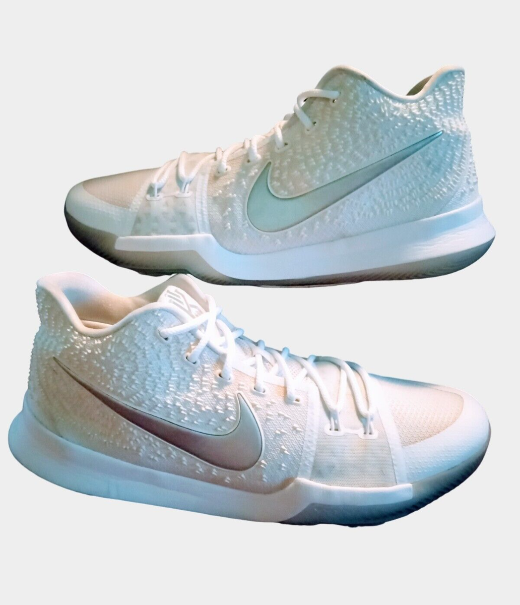 Nike Kyrie 3 Men's Size 14 White Chrome Shoes 852395-103 Clean 2