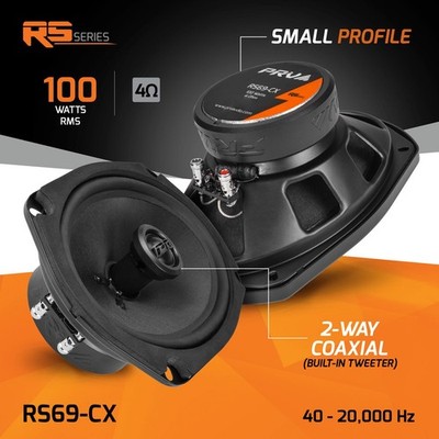 2x PRV Audio 6x9″ 2-Way Coaxial Car Speaker 200 Watts 4 Ohm RS69
