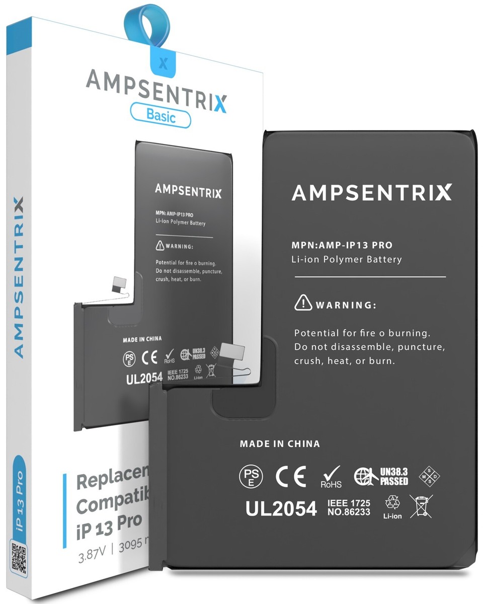 Replacement Battery Compatible For iPhone 13 Pro (AmpSentrix Basic