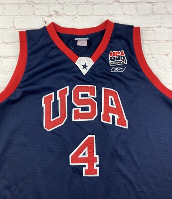 Reebok Authentic Allen Iverson 2003 Team USA Olympics Sewn Jersey