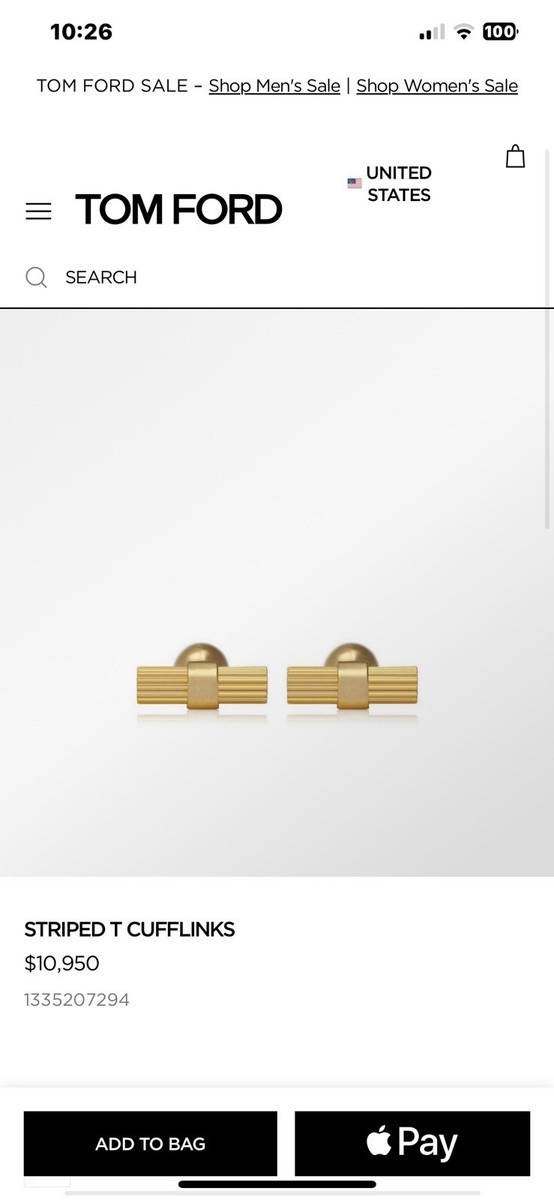 TOM FORD カフリンクス STRIPED T CUFFLINKS | TOM FORD Fashion