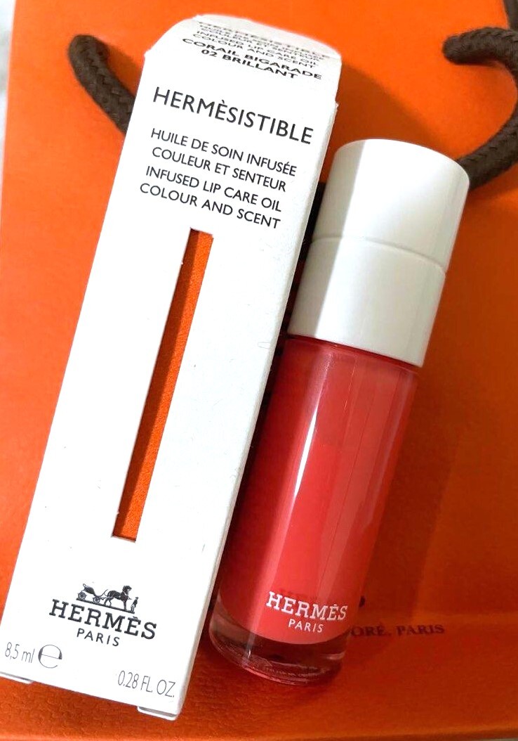 HERMES *HERMESISTIBLE* INFUSED LIP OIL lipstick gloss Mauve Rose