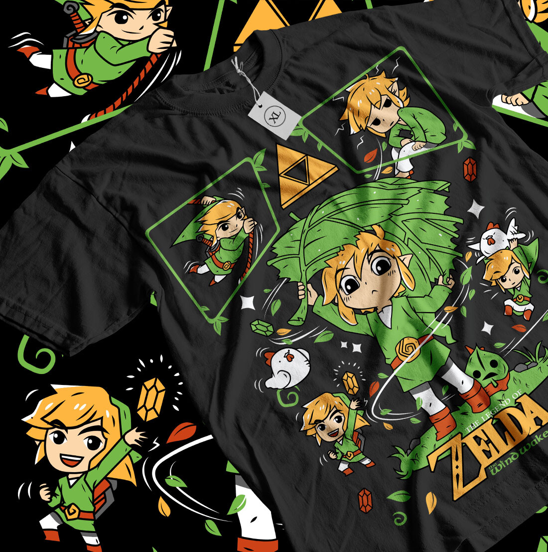 The Legend of Zelda T-shirt Link To The Past Funny Black & White