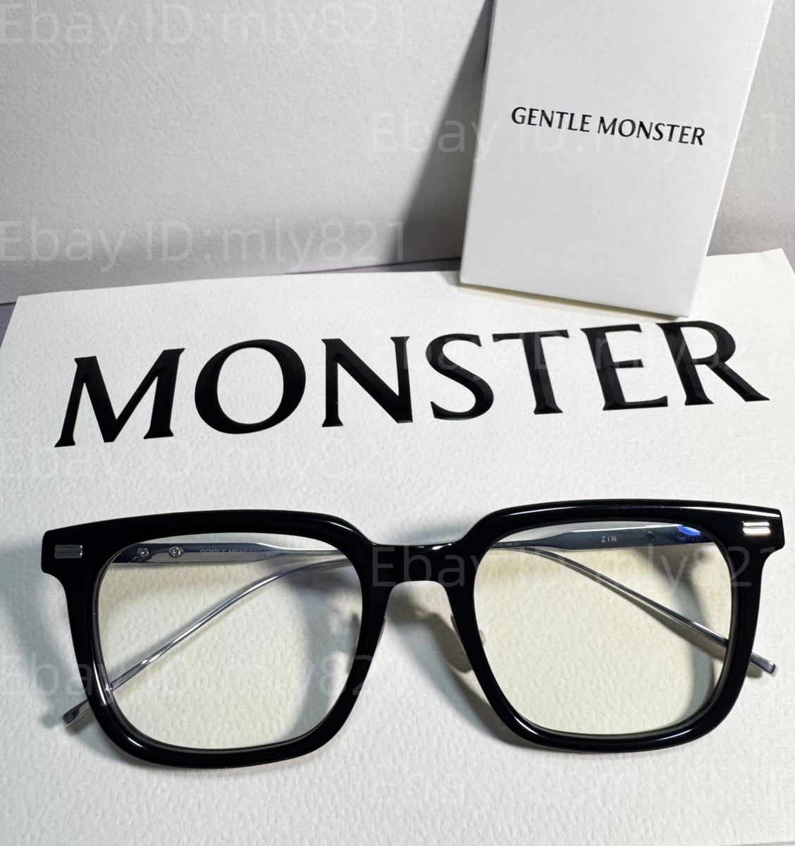 GentleMonster Sunglasses Zin 01 Black -titanium Frame Clear Lenses