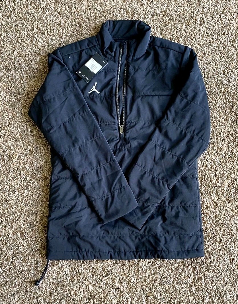 Nike Mens Air Jordan 23 Training Quilted Jacket Black 1/4 Zip