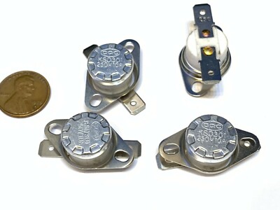 4 Pieces N/C 185ºC 365ºF normally closed Thermal Thermostat switch