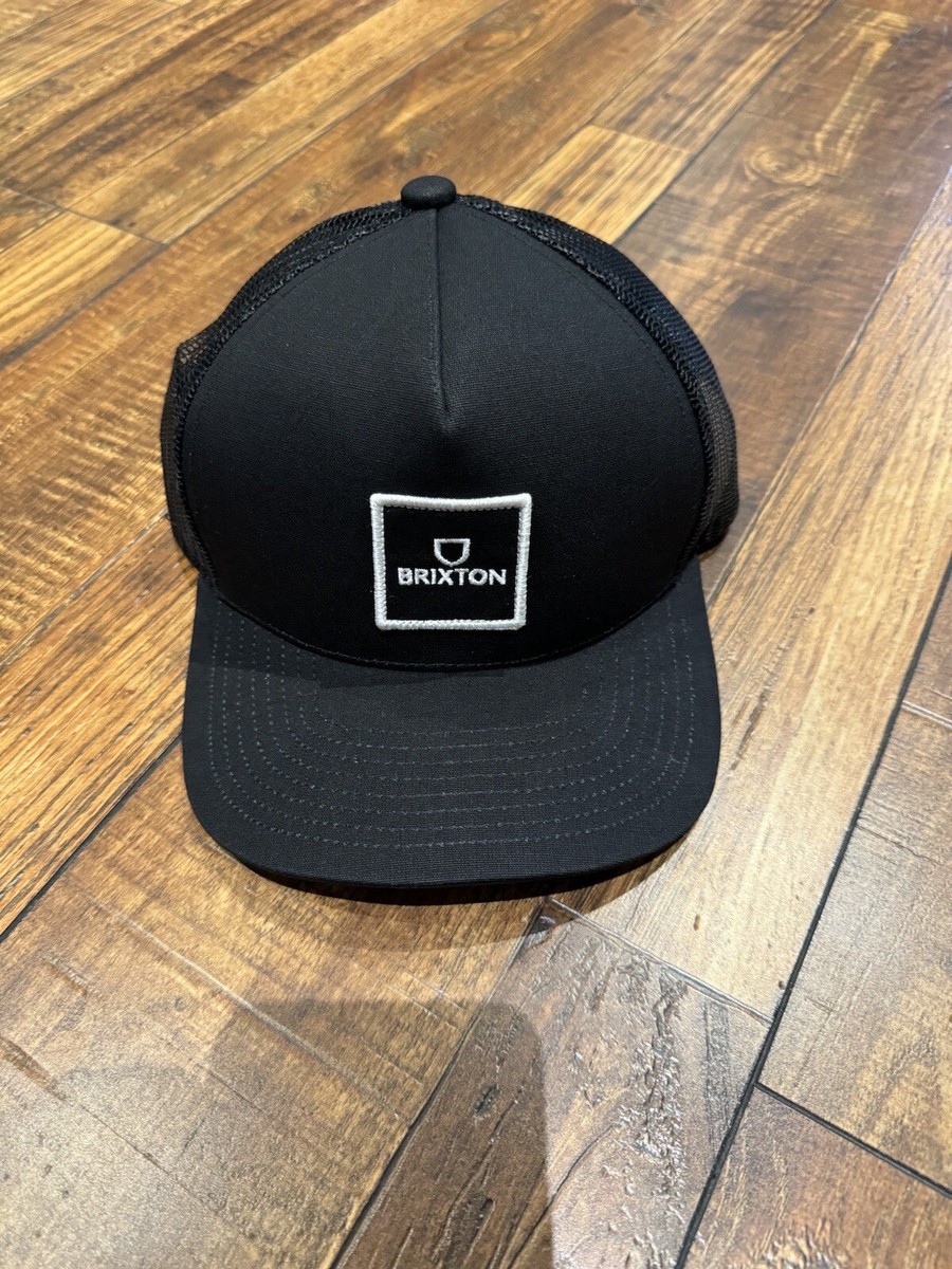 Brixton Alpha Block X MP Black Trucker Hat | eBay