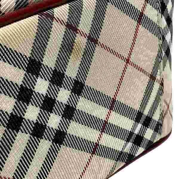 BURBERRY Blue Label Nova Check Hand Bag color Beige Red fashion