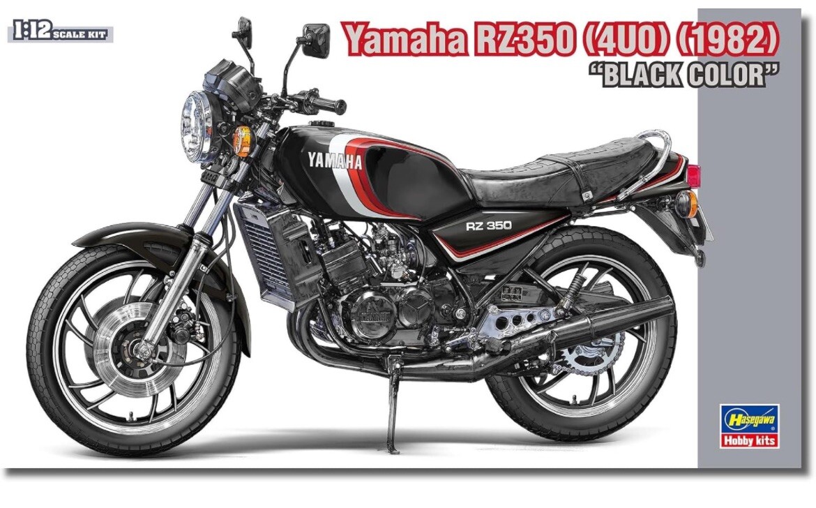 Hasegawa 21763 1:12 Yamaha RZ350 (4U0) (1982) Black Color Plastic