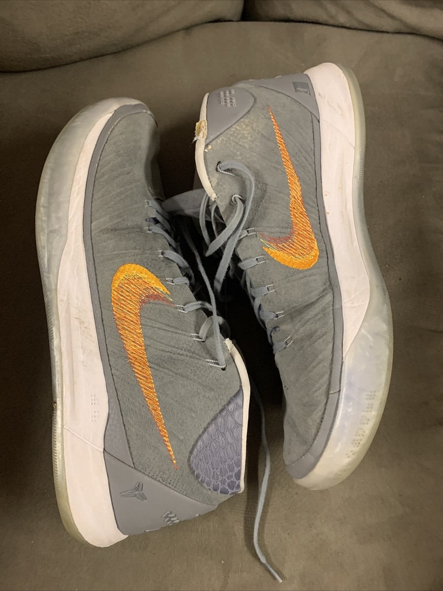 Nike Kobe AD Mid 922482 005 - Grey Snake Chrome Habanero