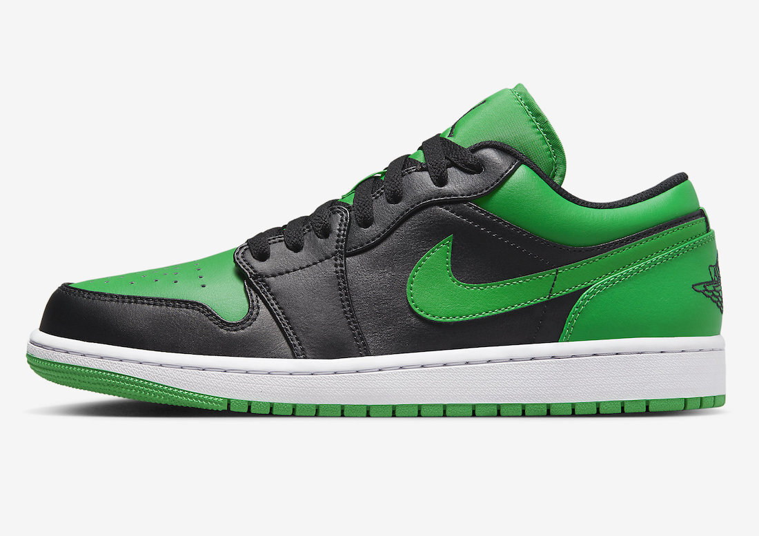 Nike Air Jordan Retro 1 Low Lucky Green Black White 553558 065