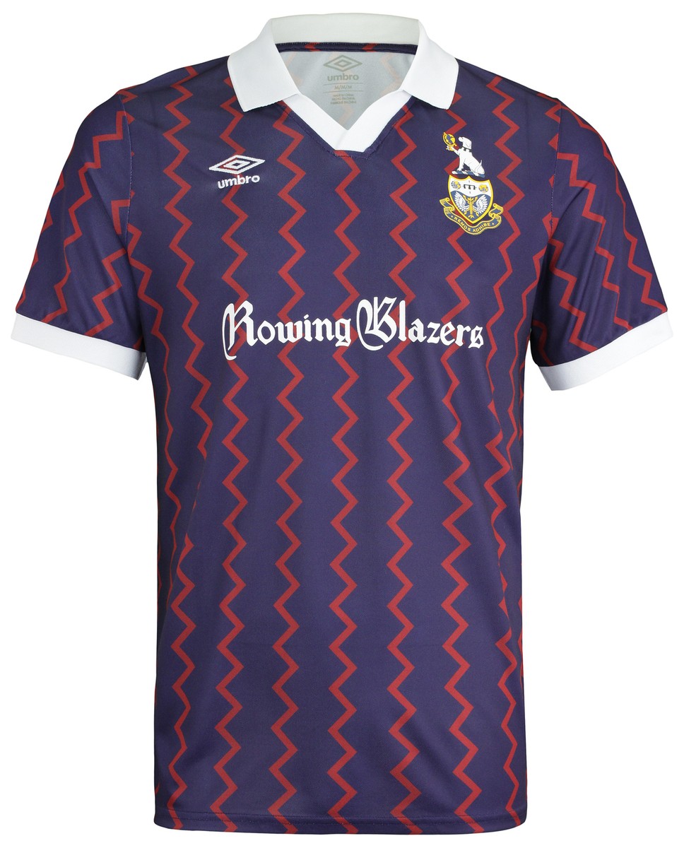 Umbro Men's Zig Zag Soccer Jersey Shirt, Navy/Red | eBay