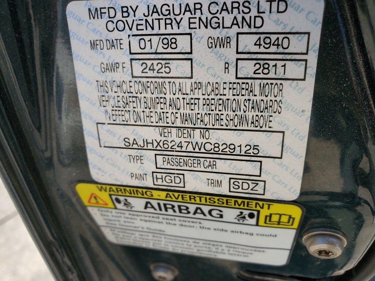1998-1999-2000-2001-2002-2003 JAGUAR XJ8 XJ8L VANDEN PLAS REAR